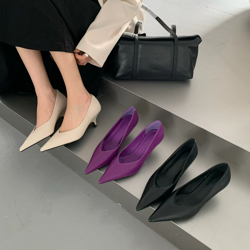 Women'S Shoes Popular - รองเท้าส้นเตี้ยแบบสวม SUOJIALUN คอลเลคชั่นฤดูใบไม้ผลิ 2025 แบรนด์ใหม่สำหรับผู้หญิง ดีไซน์หัวแหลม