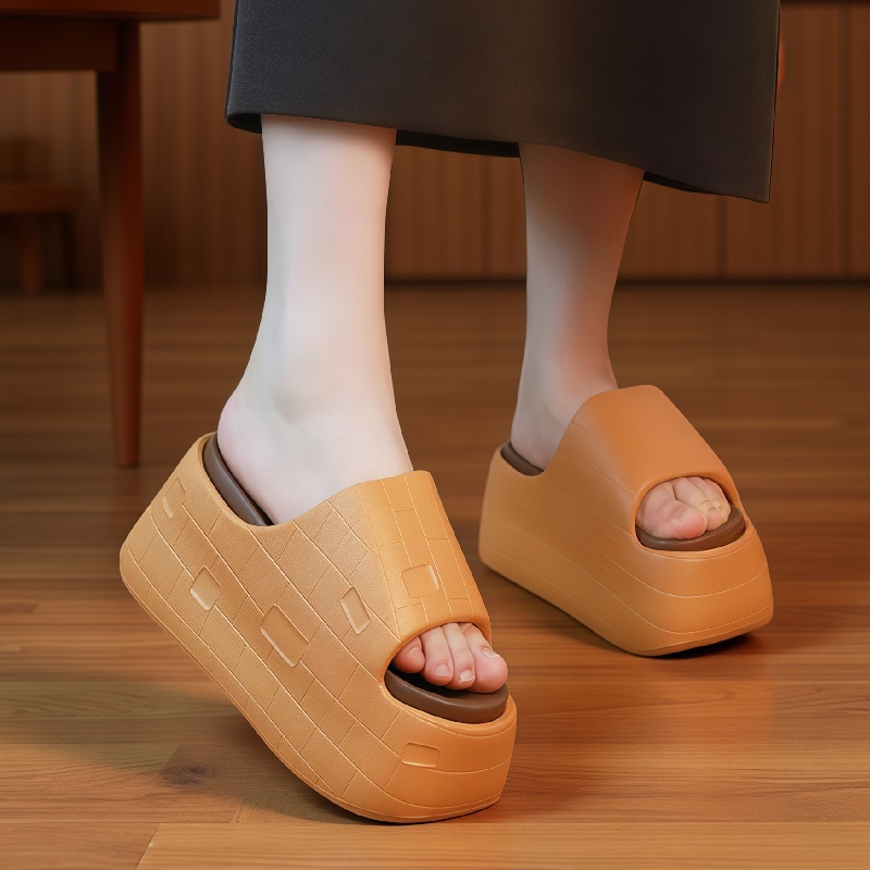 Platform Sneakers Chunky - รองเท้าสไลด์พื้นหนาแบบใหม่ล่าสุดปี 2026 สำหรับผู้หญิง ส้นสูง 8 ซม.