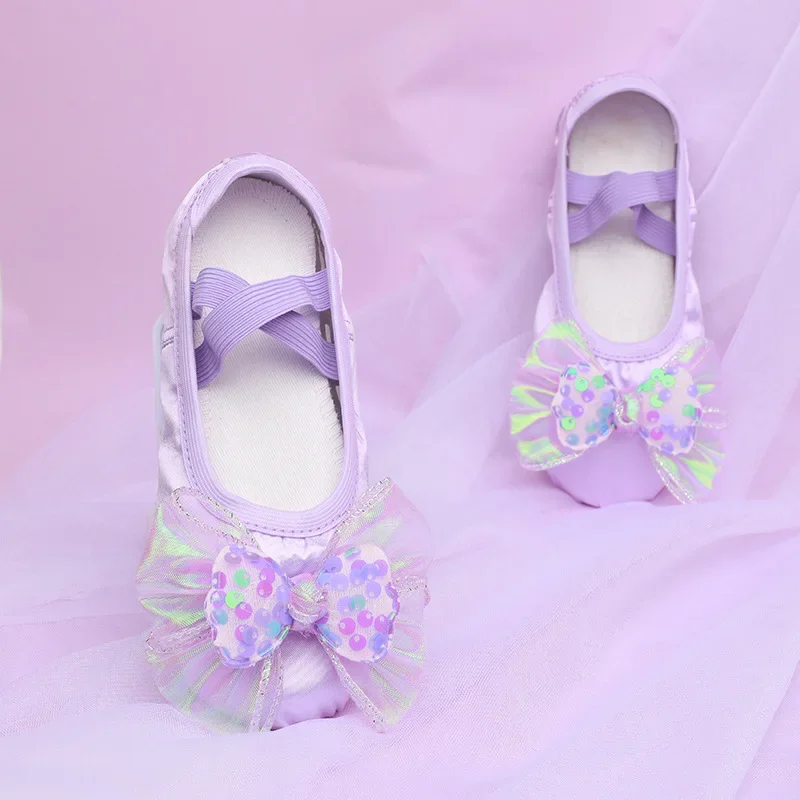 Women'S Xc Shoes - สีฟ้า,สีชมพู,สีม่วงสาวเต้นรํา Soft Sole เด็กบัลเล่ต์เต้นรํารองเท้าน่ารักเวทีแสดง Cat Paw