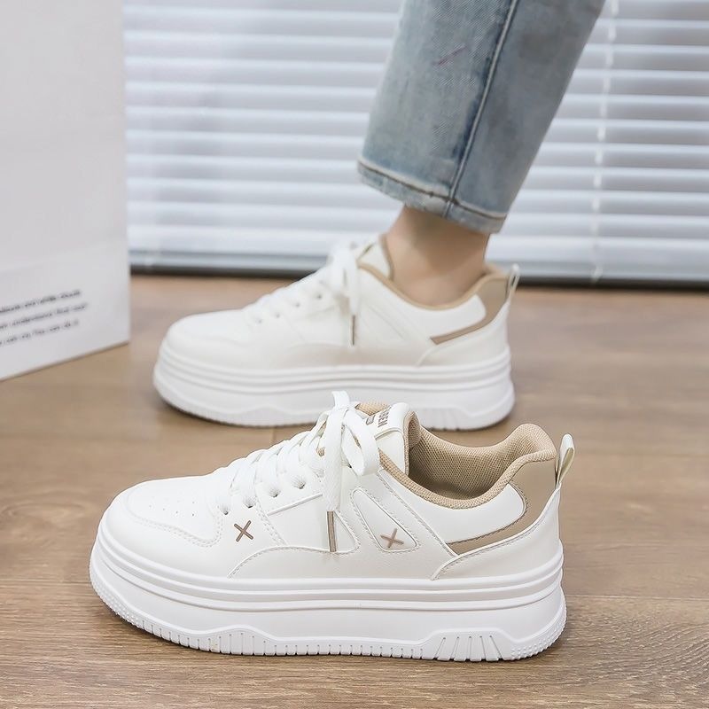 Women'S Shoes Back To School - รองเท้าผ้าใบสีขาวระบายอากาศดี สำหรับนักเรียน ช่วงเปิดเทอม แมทช์ง่าย รองเท้าผ้าใบแบบสวม พื้นหนา