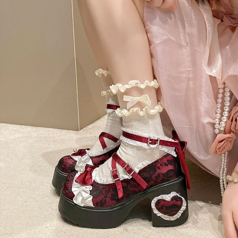 Women'S Shoes Back To School - คอลเลกชันฤดูใบไม้ร่วง รองเท้าแมรี่เจน โลลิต้า รองเท้านักเรียน รองเท้าส้นตึกสำหรับผู้หญิง สไตล์โพสต์อะพอคาลิปติก