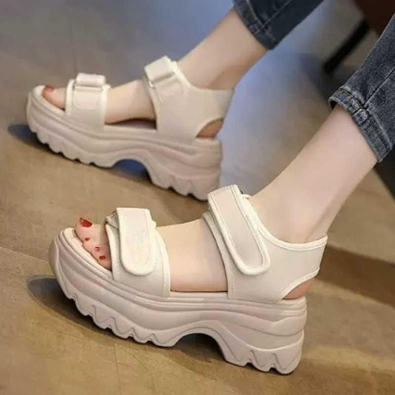Women'S Xc Shoes - รองเท้าแตะส้นเตารีดผู้หญิง รุ่นใหม่ประจำฤดูร้อนปี 2026 ใส่ได้หลากหลาย พื้นนุ่ม รองเท้าลำลองชายหาด