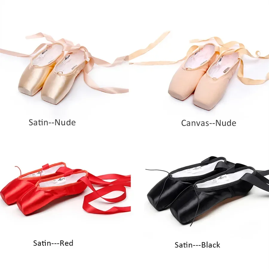 Women'S Xc Shoes - รองเท้าบัลเลต์แบบมืออาชีพ TIEJIAN ผ้าแคนวาส ผ้าซาติน สีชมพู สีดำ