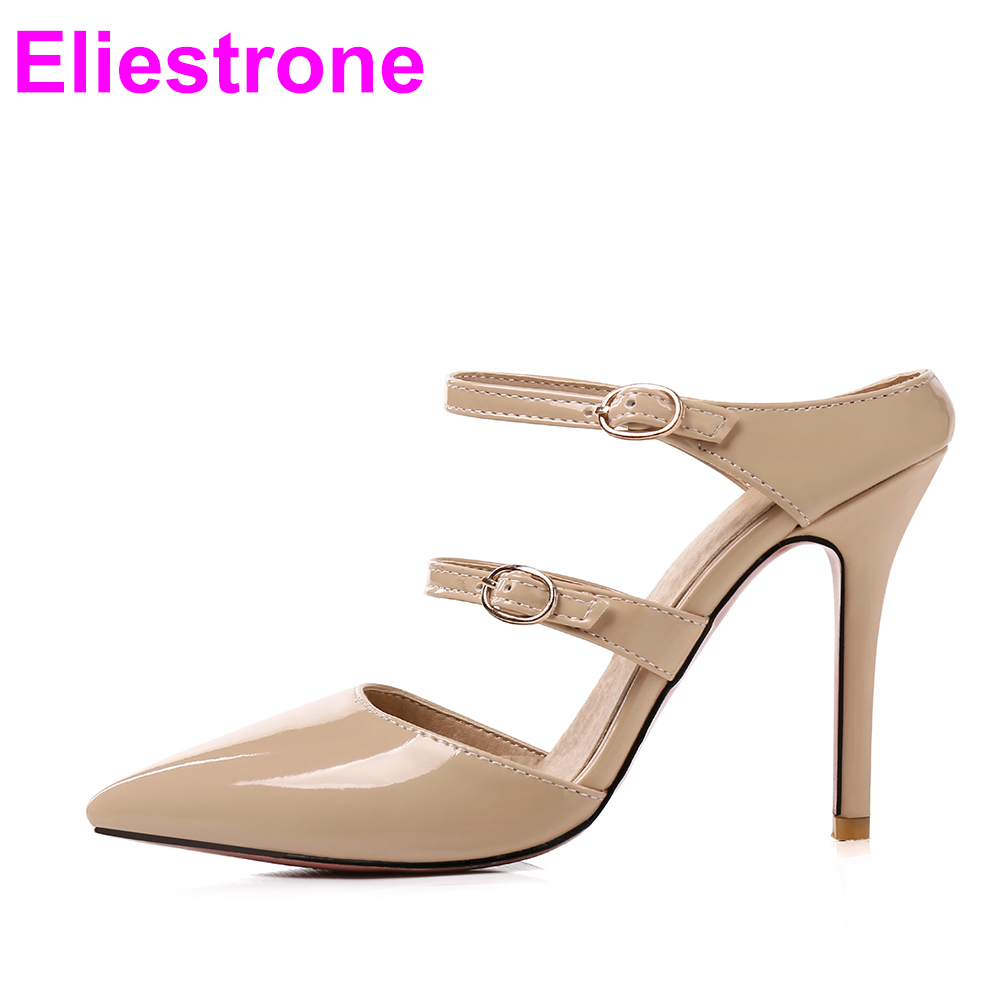 Women Shoes Brand - ใหม่เอี่ยมเซ็กซี่สีแดงสีเหลือง Stripper รองเท้าส้นเข็มส้นสูงผู้หญิงรองเท้า EK012 Plus ขนาดใหญ่ขนาด11