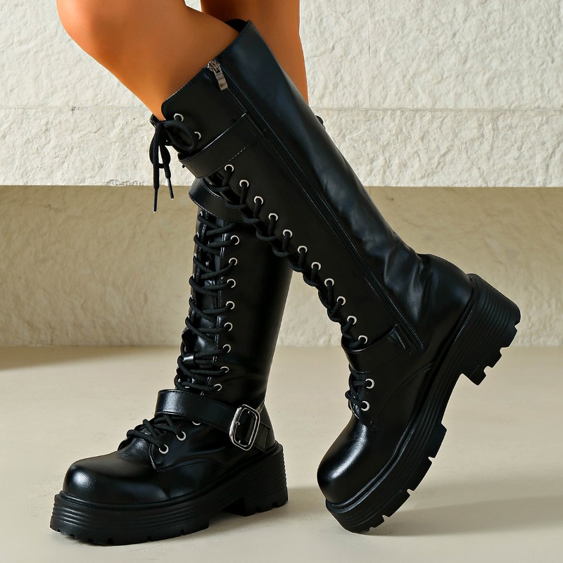 รองเท้าบูทหุ้มข้อผู้หญิงแบบพื้ - Platform Sneakers Chunky บทวิจารณ์และราคา