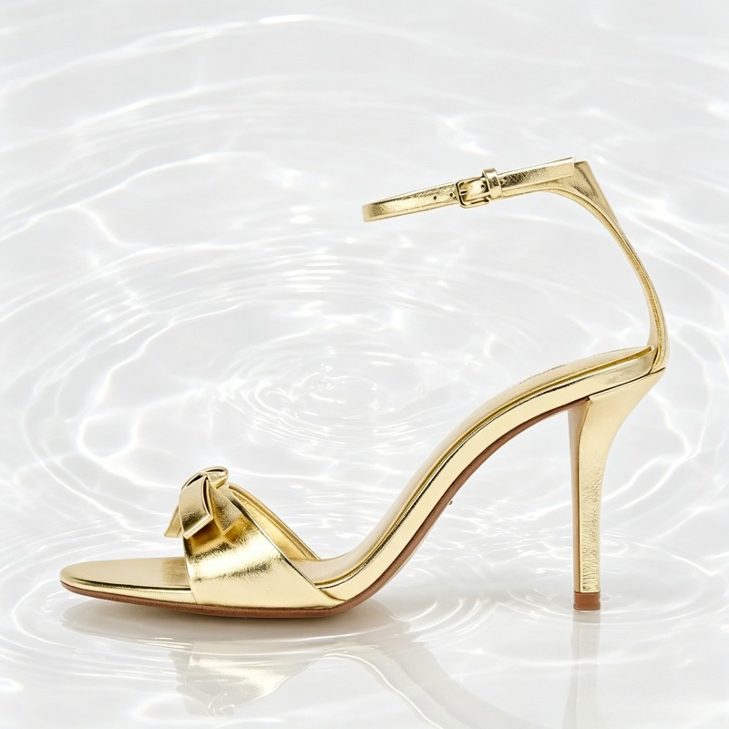 Elegant Golden Bow รองเท้าส้นส - Women Shoes Brand บทวิจารณ์และราคา
