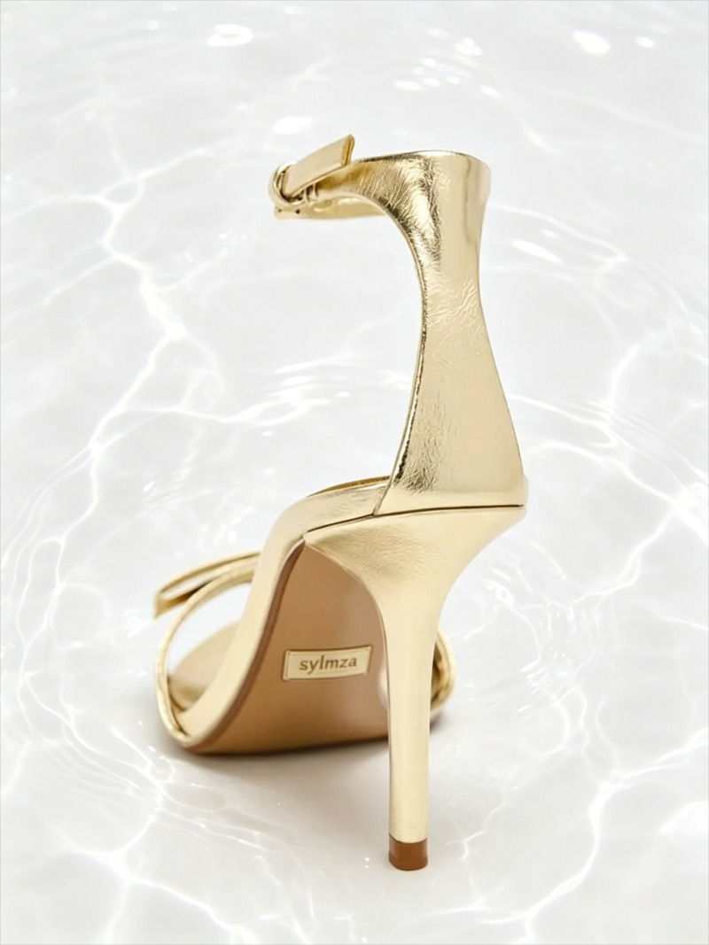 Elegant Golden Bow รองเท้าส้นส - Women Shoes Brand บทวิจารณ์และราคา
