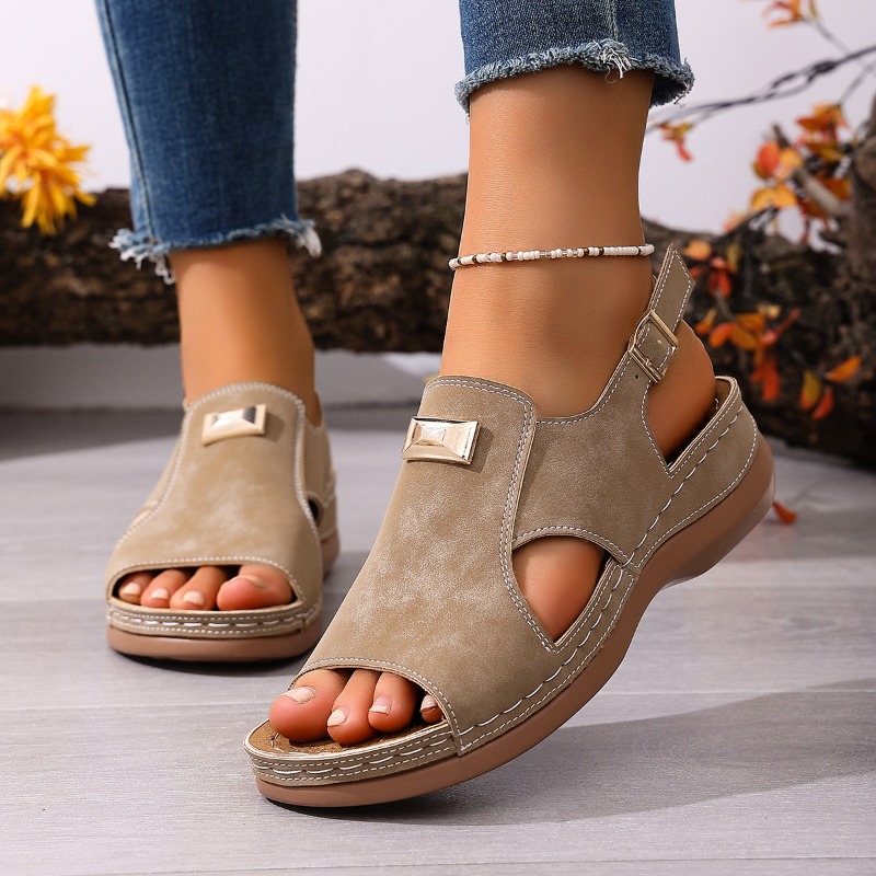 รองเท้าส้นเตารีดแบบสวมเปิดนิ้ว - Women'S Shoes With Bunions บทวิจารณ์และราคา
