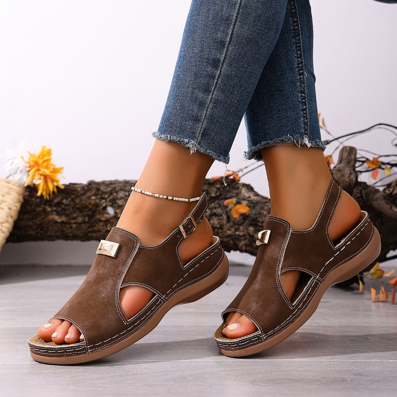 รองเท้าส้นเตารีดแบบสวมเปิดนิ้ว - Women'S Shoes With Bunions บทวิจารณ์และราคา