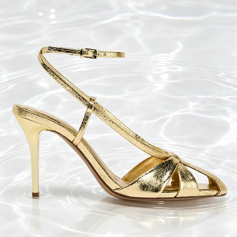 แฟชั่นทองบางรองเท้าส้นสูงรองเท - Women Shoes Brand บทวิจารณ์และราคา