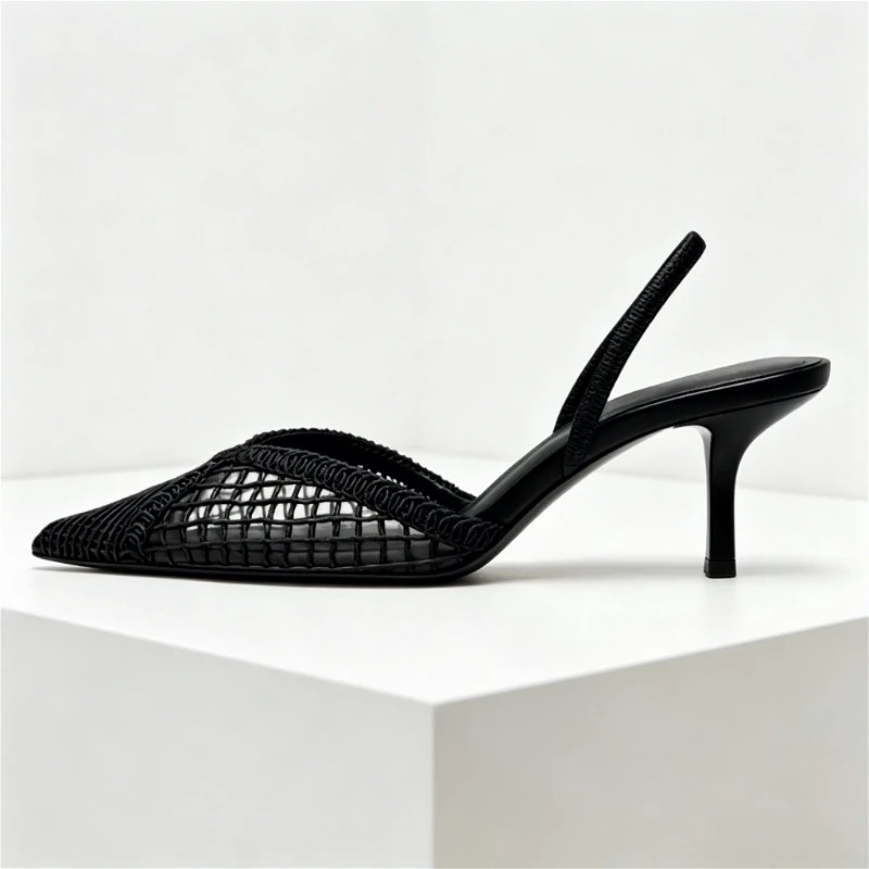 ตาข่ายทอรองเท้าส้นสูงรองเท้าแต - Women Shoes Brand บทวิจารณ์และราคา